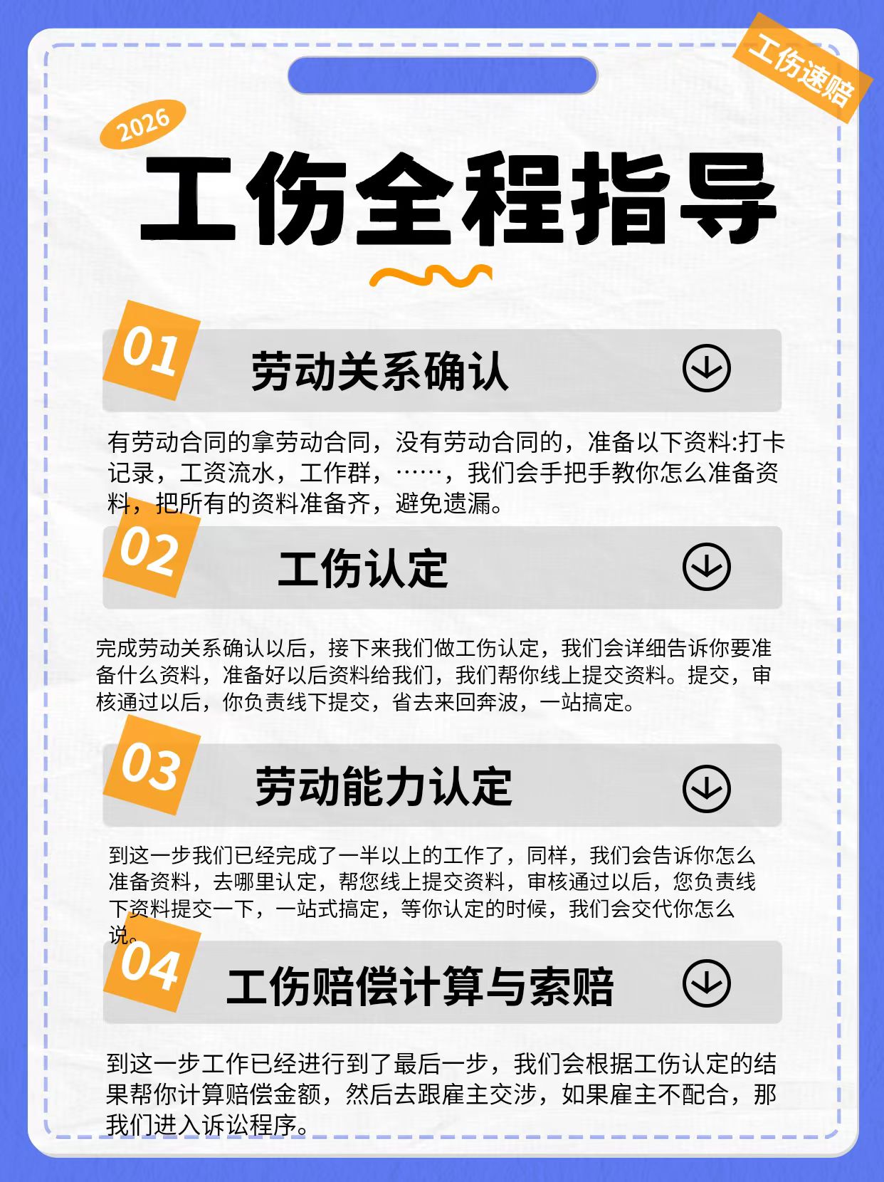 工伤索赔全程陪跑